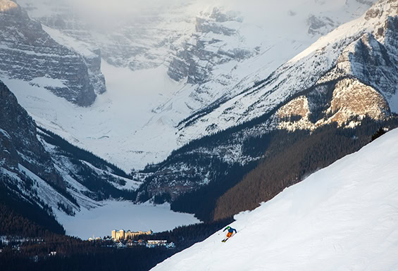 Lake-Louise-Ski-fahren